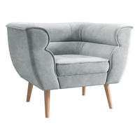 SESSEL Bal 1 - Hellgrau/Naturfarben, Holz/Textil (82/75/74cm) - MIRJAN24