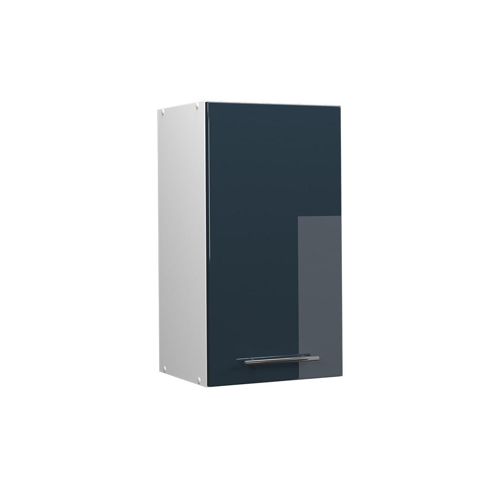 HÄNGESCHRANK Fame-Line Dunkelblau Hochglanz 40 cm - Weiß/Dunkelblau, Holzwerkstoff (40/72/34.1cm) - Vicco