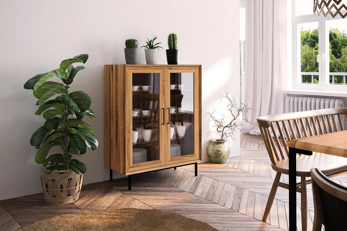 SIDEBOARD LEON Wildeiche - Wildeiche, Holz (97/125/45cm) - byoak