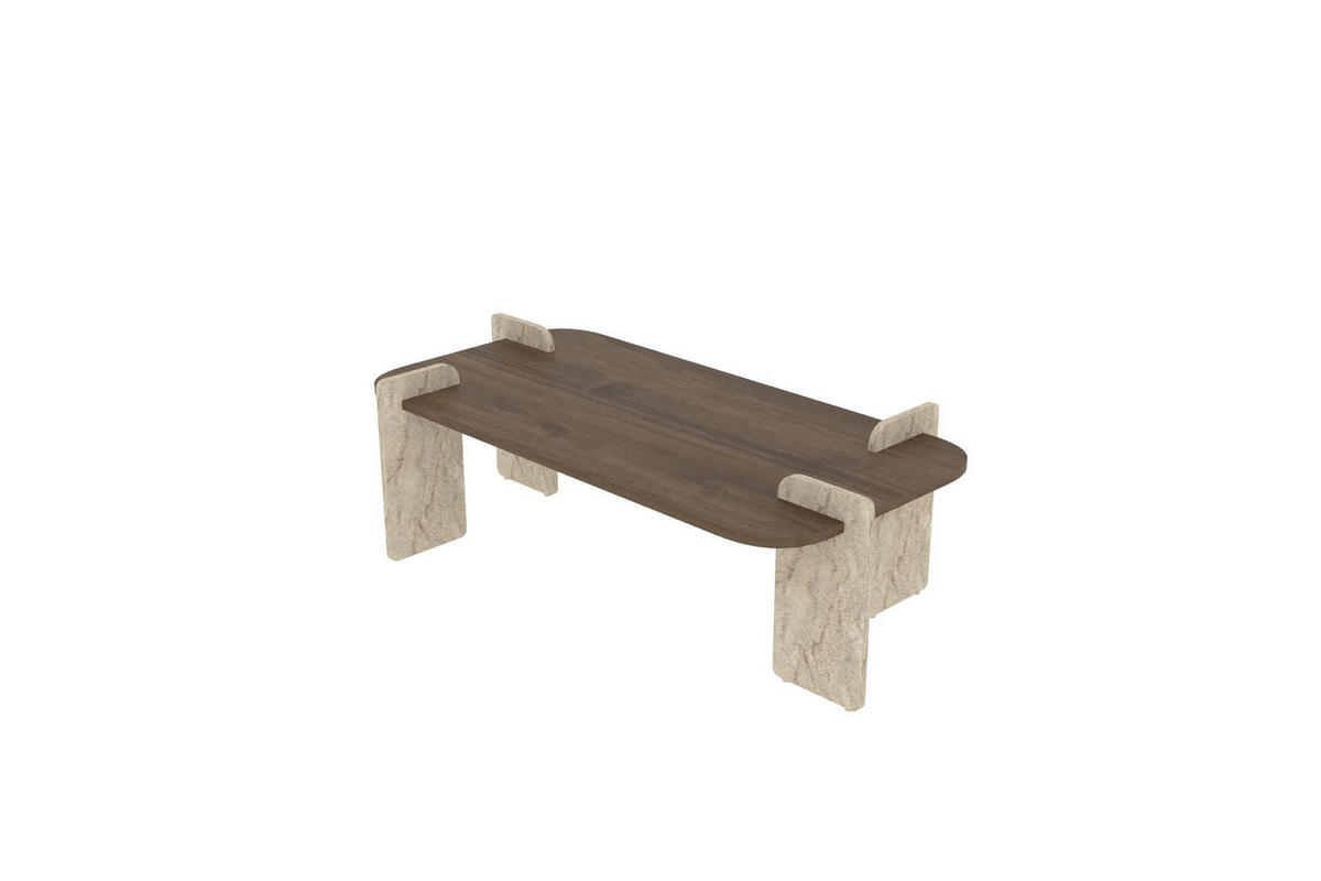 COUCHTISCH leapiri Braun - Braun, Holz (120/60/35cm) - Habitat Garten