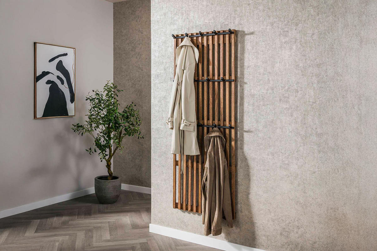 GARDEROBE JACINTA Braun Mango - Braun, Metall (60/160/10cm) - KAWOLA