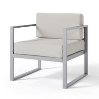 LOUNGESESSEL Dywilly Grau mit wasserabweisendem Stoff - Grau, Textil (69/72/65cm) - Selsey
