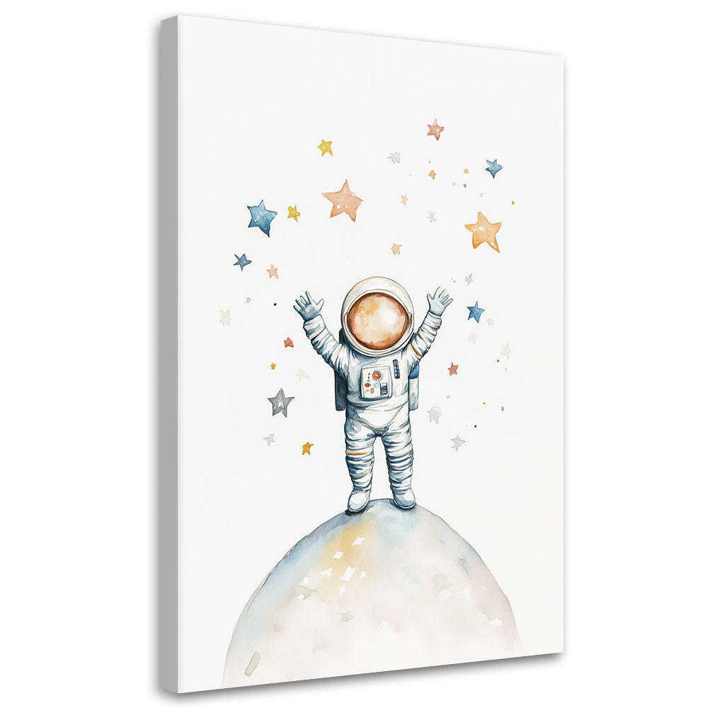 LEINWANDBILD Lein Boho-Sternastronaut 70x100cm - Multicolor, Textil (70/100cm) - Feeby