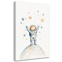 LEINWANDBILD für Kinderzimmer Boho Sternastronaut - Multicolor, Textil (70/100cm) - Feeby