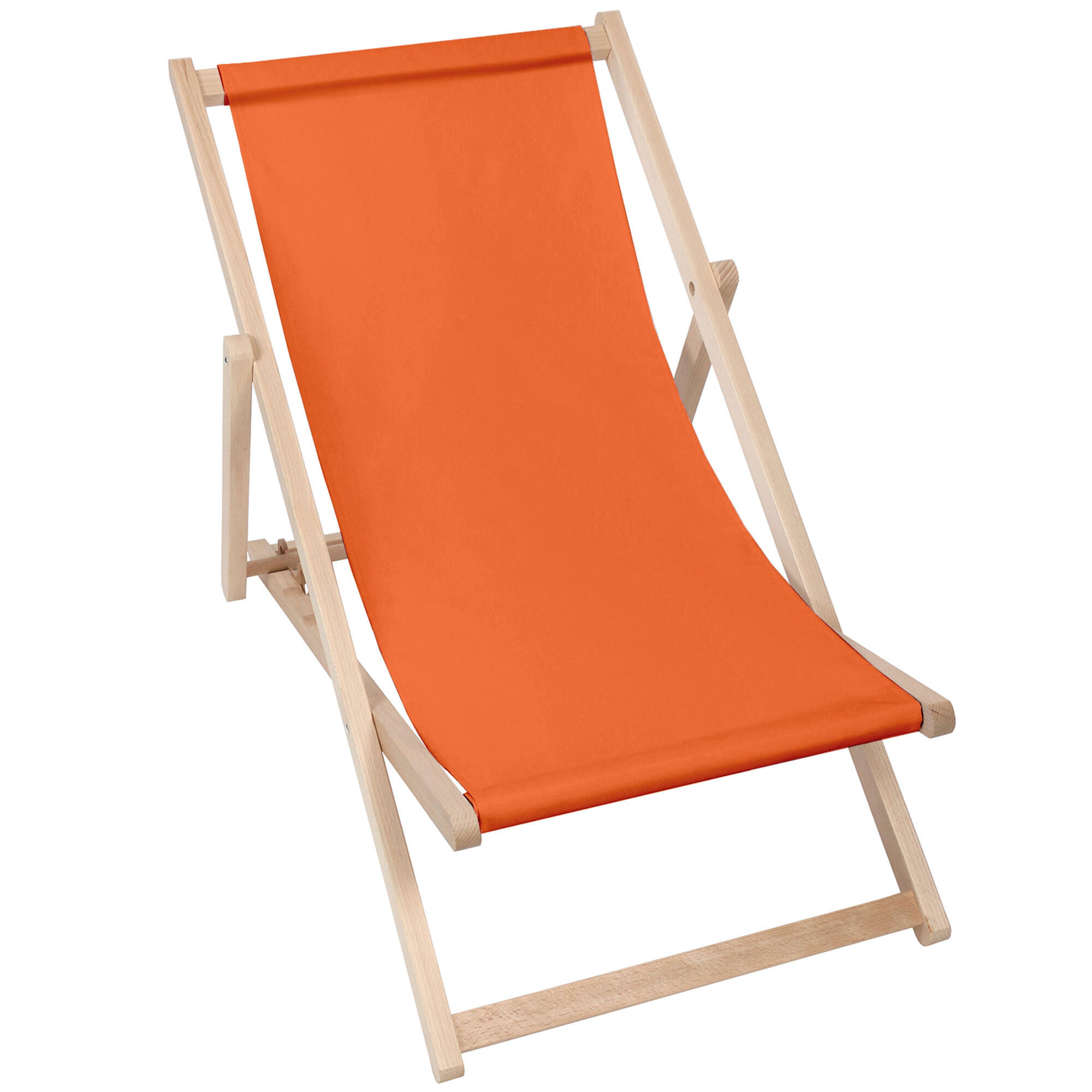HOLZLIEGESTUHL klappbar Buchenholz Orange M - Orange, Holz (54/85/92cm) - Dreamroots
