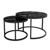 COUCHTISCH CIRI 2-in-1 Hochglanz - Schwarz, Holzwerkstoff (70/70/48cm) - Lookway