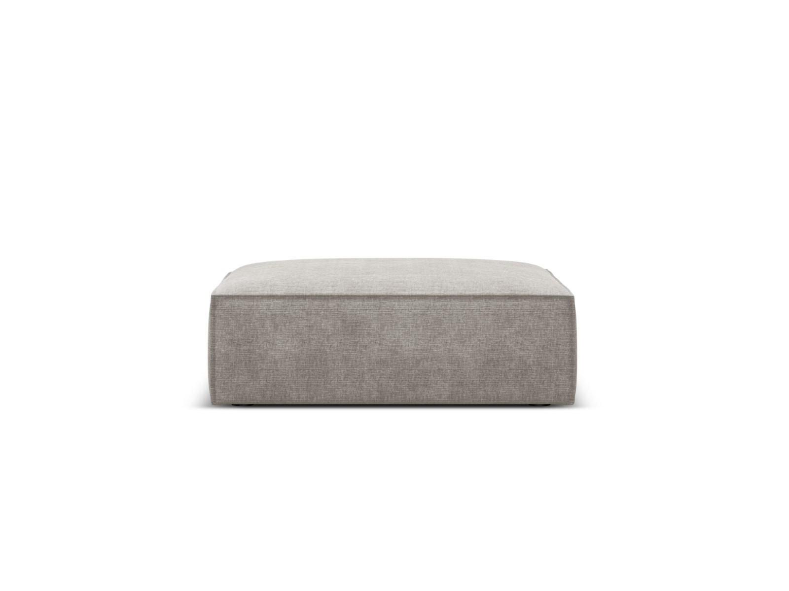 POUF Kaelle aus Chenille-Stoff hellgrau - Hellgrau, Textil (80/38/100cm) - Micadoni