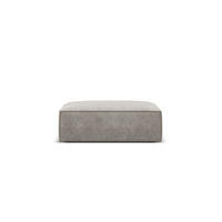 POUF Kaelle aus Chenille-Stoff hellgrau - Hellgrau, Textil (80/38/100cm) - Micadoni