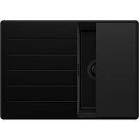 SPÜLBECKEN Kopenhagen, 2-er set Alles Schwarz 70/50 cm 1 Becken + Ablauf-Set + Schneidebrett ab 40er Unterschrank - Schwarz, Kunststoff (70/20/50cm) - Primagran