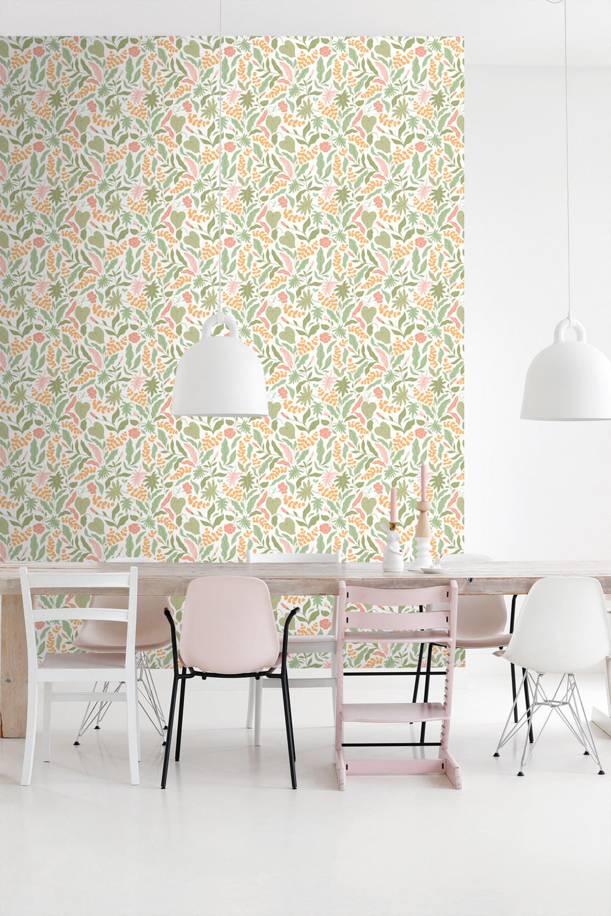 TAPETE Blätter und Blumen 50 x 900 cm - Grün, Papier (50/900cm) - ESTAhome