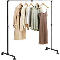 KLEIDERSTÄNDER 150 cm-schwarz-Metall - Schwarz, Metall (150/150/55cm) - CLP