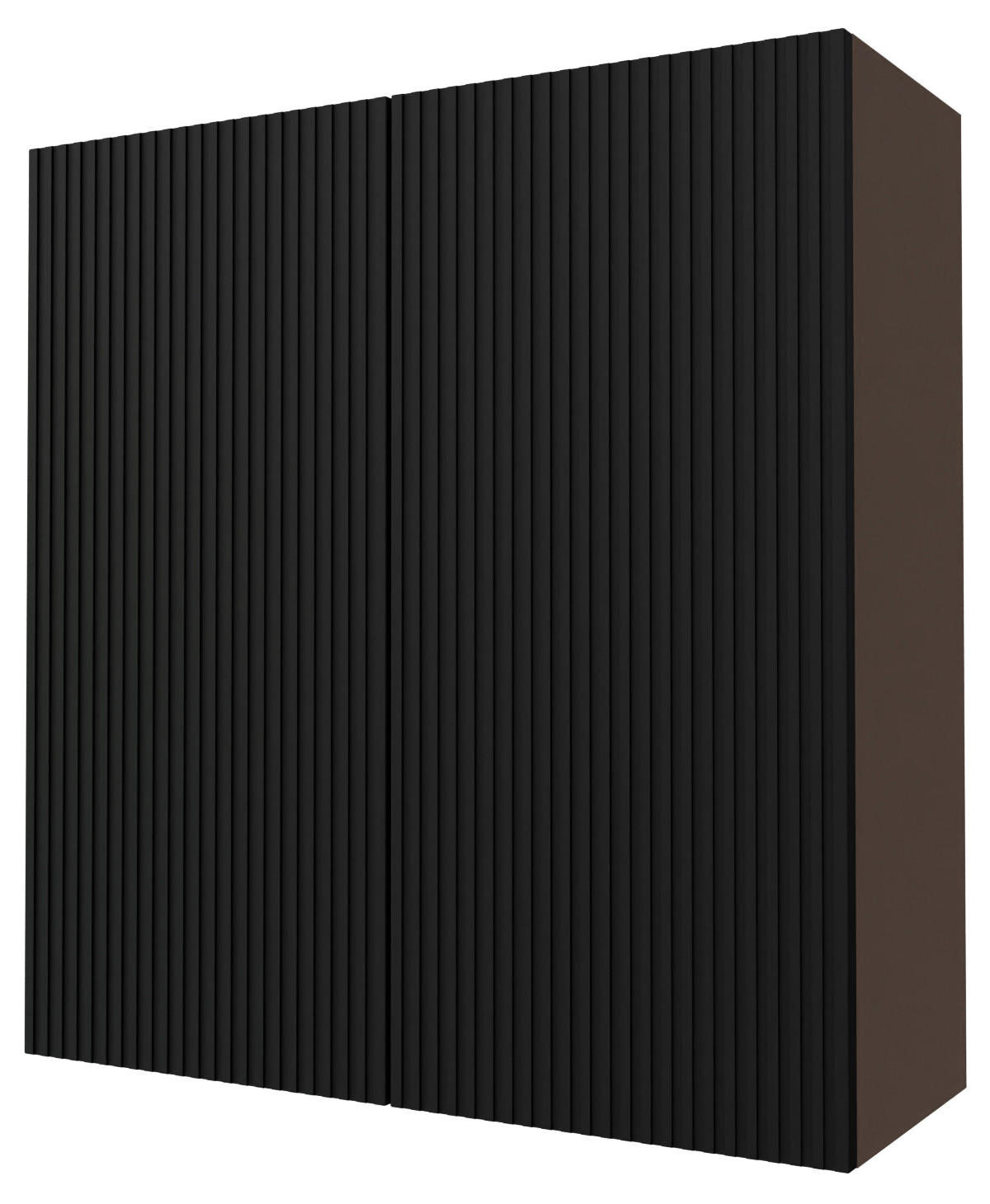 KÜCHENHÄNGESCHRANK Lamello W4/90 Schwarz Matt / Lava 90 / 32,5 / 96cm - Dunkelgrau/Schwarz, Holz/Holzwerkstoff (90/96/32.5cm) - Feldmann-Wohnen