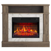 ELEKTROKAMIN For Living AF23BS Graueiche – Breite 96 cm, 3D-Flammeneffekt, LED-Beleuchtung, Heizfunktion - Braun, Glas/Holzwerkstoff (102.2/90.6/20.6cm) - ArtiFlame
