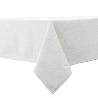 TISCHDECKE Eulegrau 140 x 240 cm wasserabweisend Leinenoptik - Weiß, Textil (240/140/1.5cm)