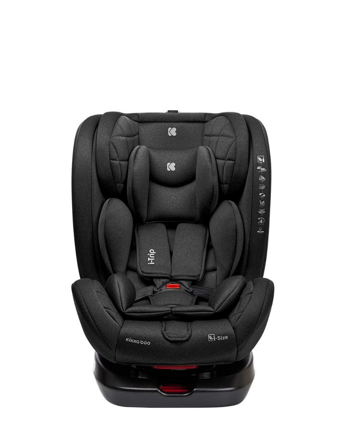 KINDERSITZ i-Trip i-Size schwarz (40-150 cm) Gruppe 0+/1/2/3 verstellbar Isofix - Schwarz, Kunststoff (46/62/50cm) - Kikka boo