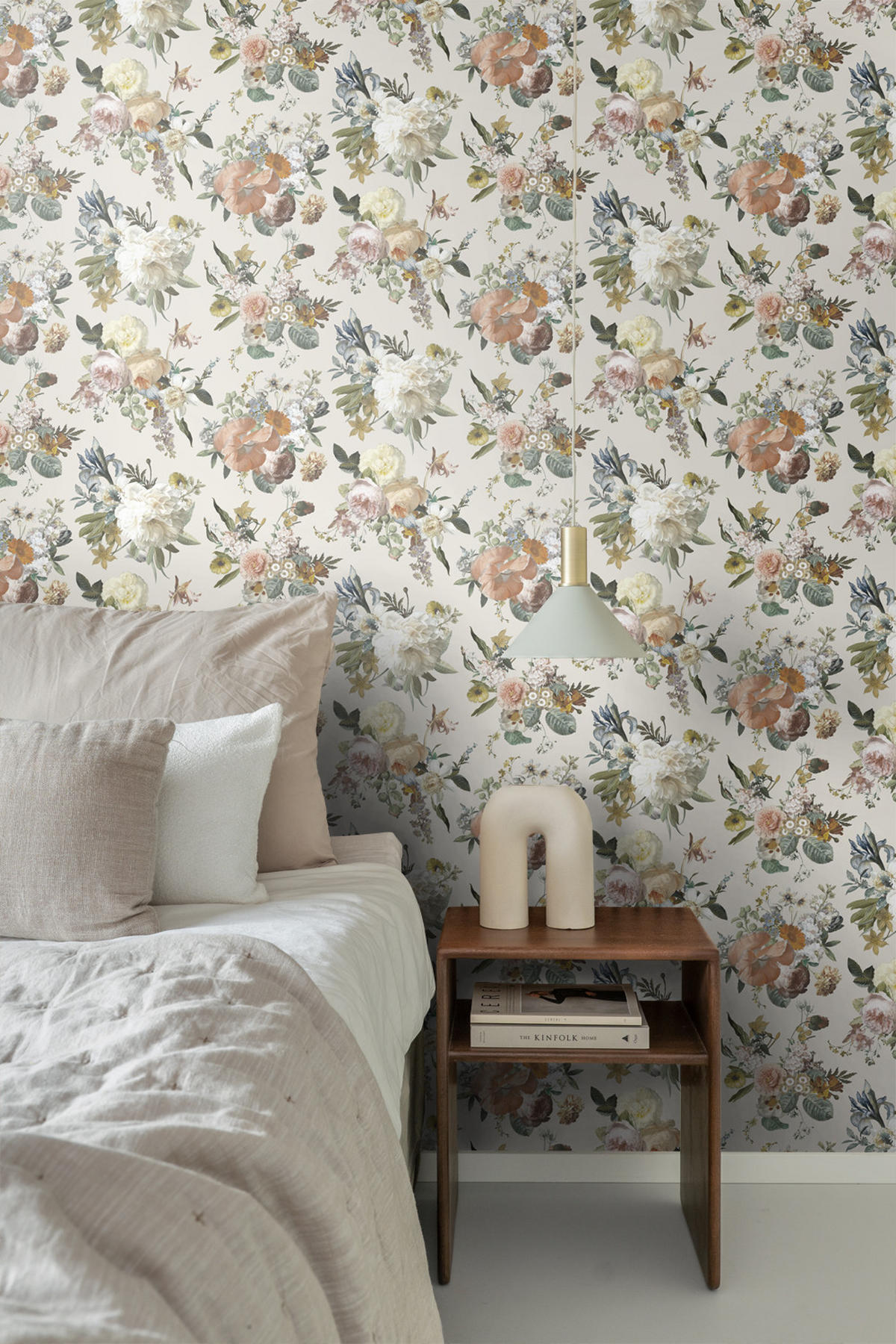 TAPETE Blumenmuster 53 cm x 10.05 m - Beige, Papier (53/1000cm) - ESTAhome