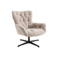 DREHSESSEL - Stoff - Beige - OPHELIE - Beige, Textil (83/87/83cm) - Vente-Unique