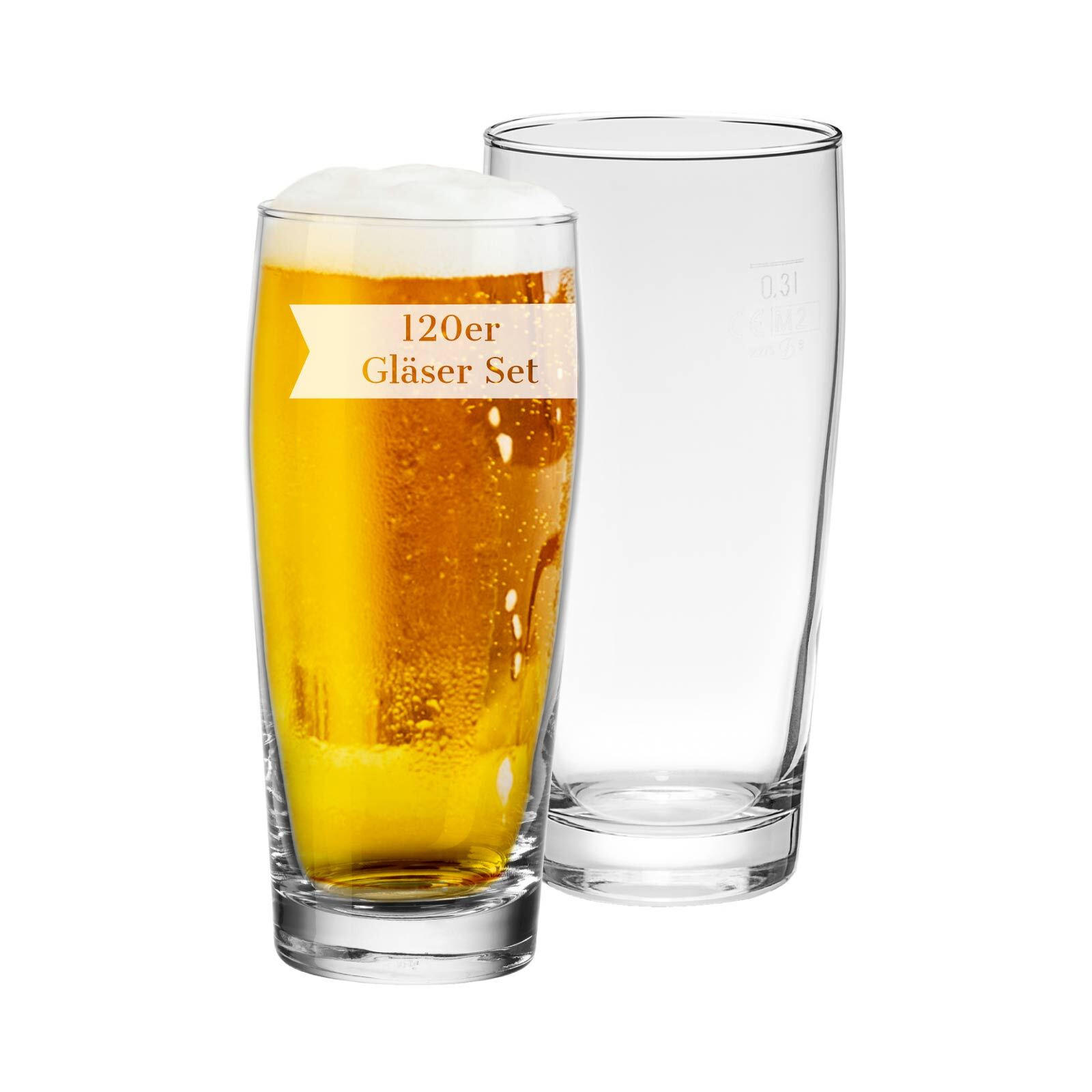 WILLI BECHER GEEICHT transparent 0,3 l 120er Set - Transparent, Glas (0.3L) - Van Well