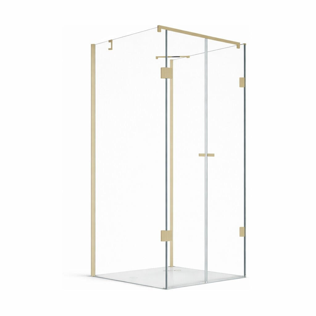 DUSCHKABINE Emma 90x90x90x180cm U-Form+DT- Weiß - Weiß, Glas (90/90/180cm) -  Glaswerk Westfalen