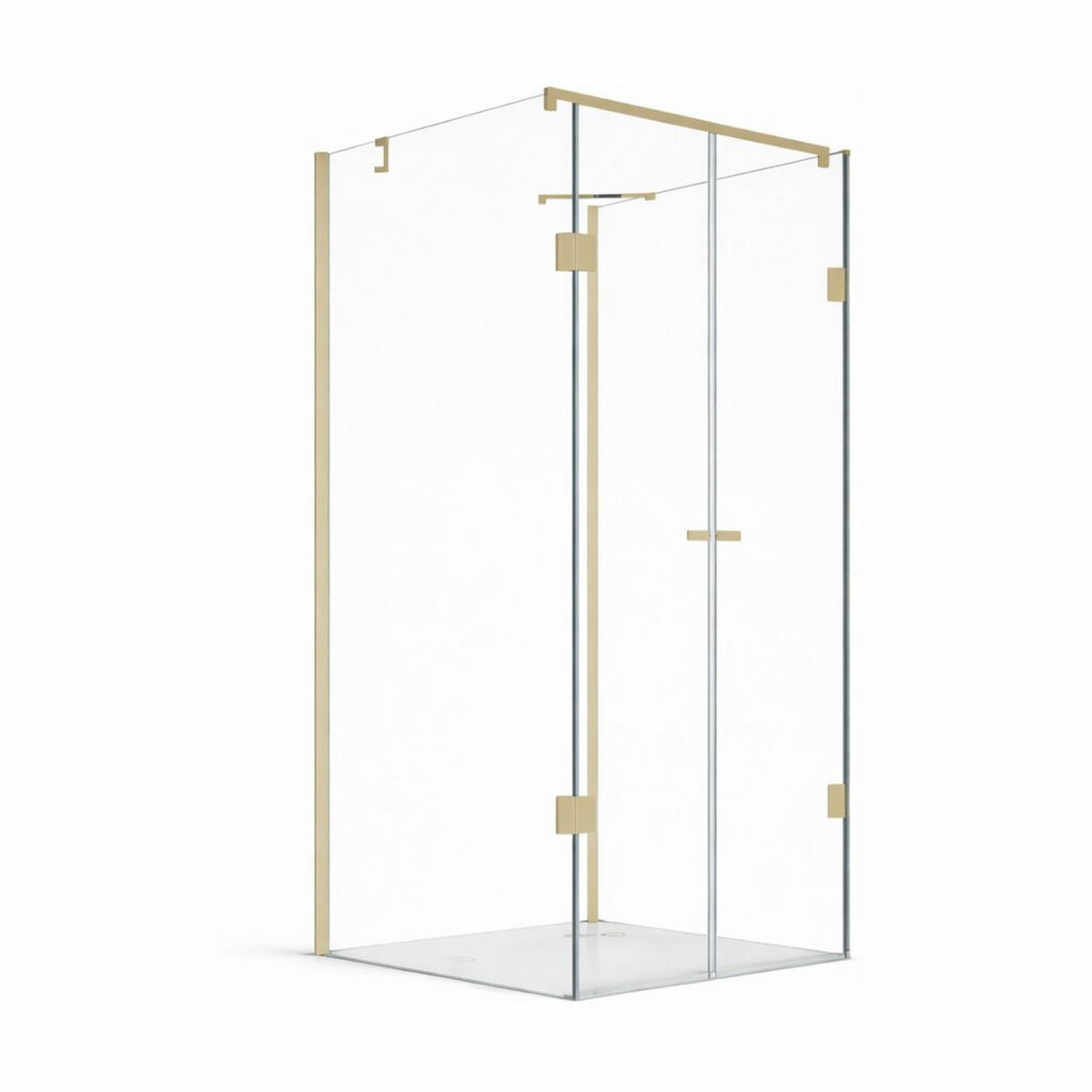 DUSCHKABINE Emma 80x80x80 x180 cm U-Form Weiß - Weiß, Glas (80/80/180cm) -  Glaswerk Westfalen