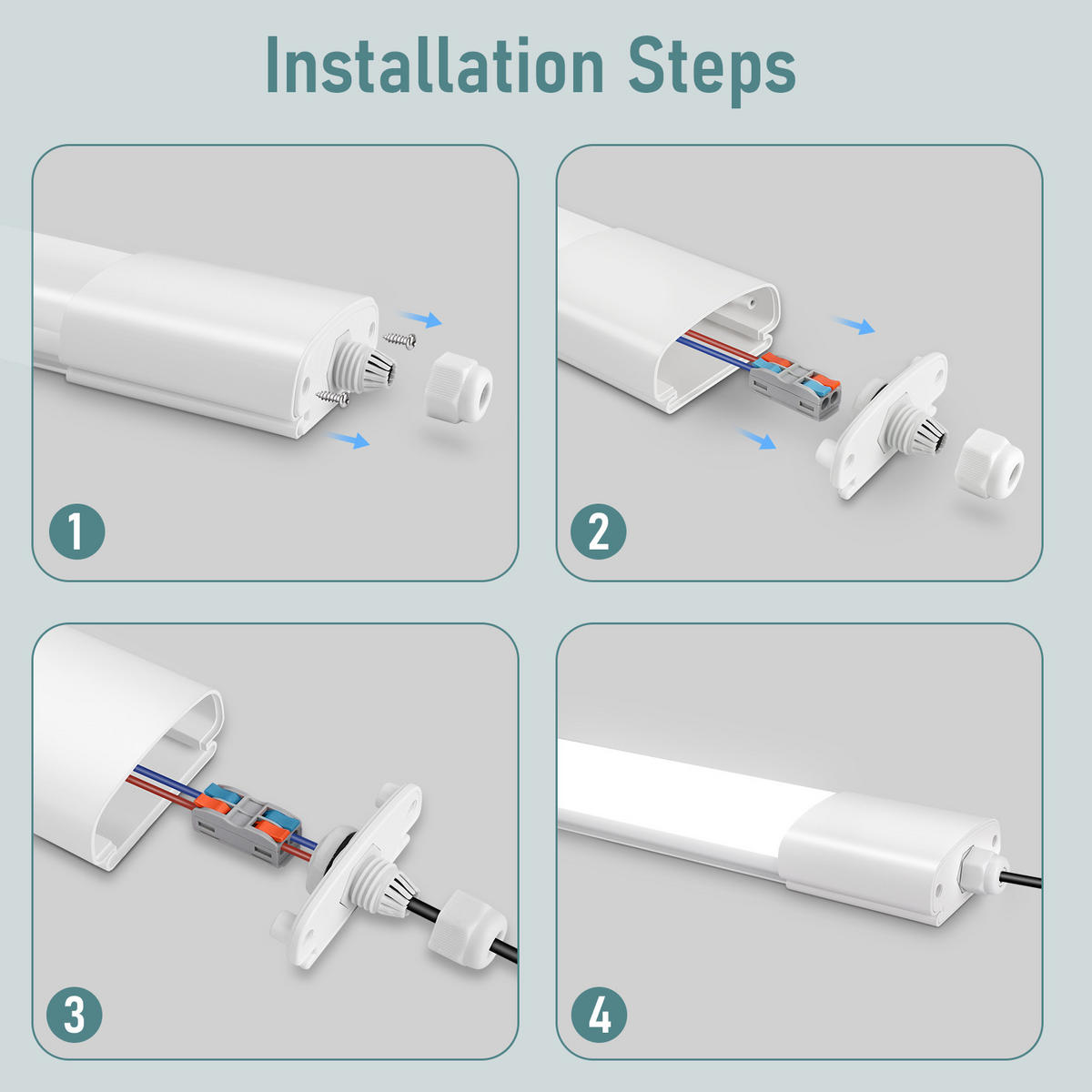 LED Deckenleuchte TR1225 30W 87/6.9/3.2 CM 2er-Set - Weiß, Kunststoff (87/6.9/3.2cm) - LOVHAUS