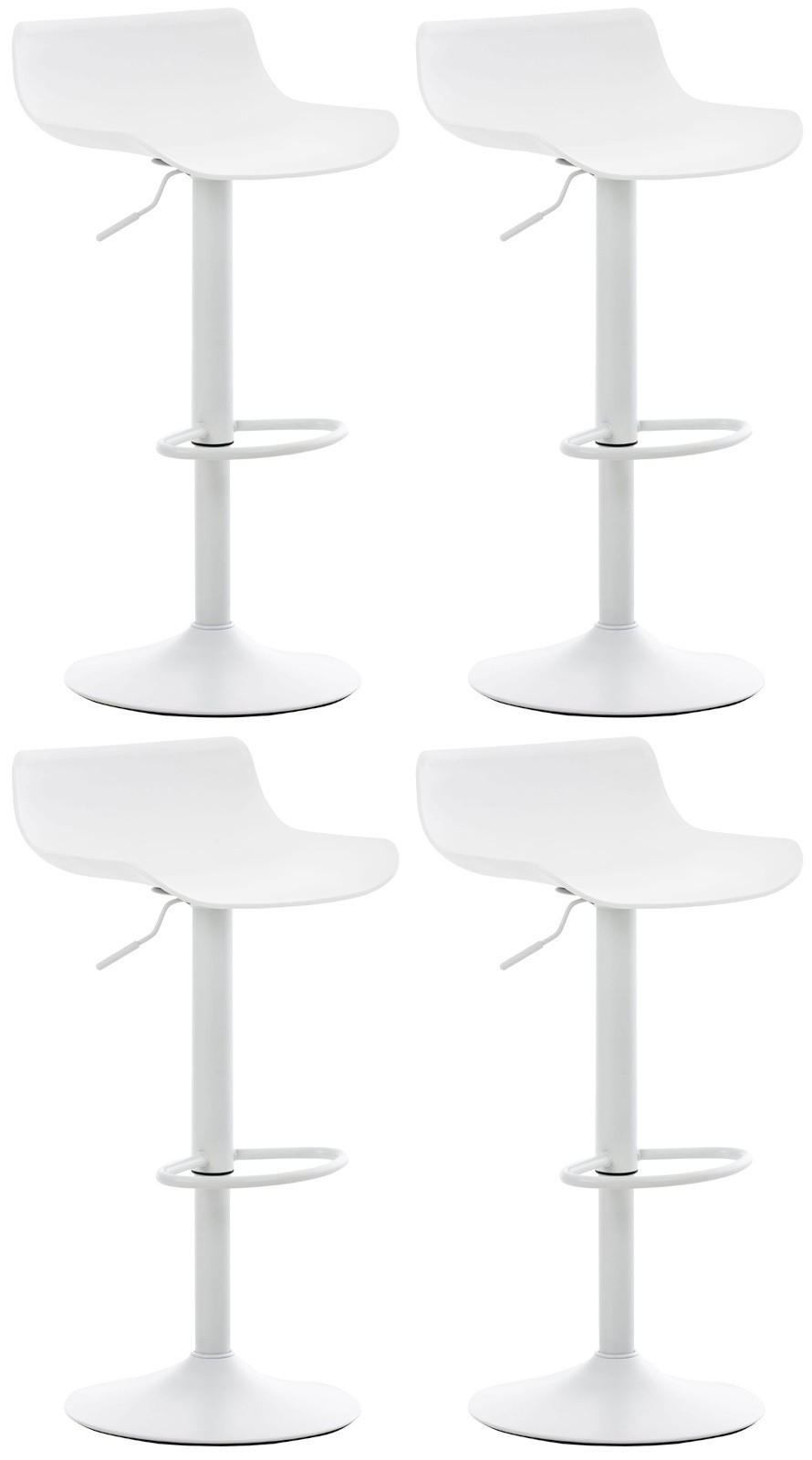 furnicato Barhocker Weiß 43x69x44 cm
