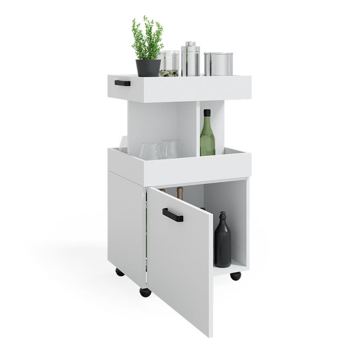 PŘESOUVÁNÍ SKŘÍŇ Kamber Bílá - bílá, kompozitní dřevo (50/88.6/41cm) - Vicco