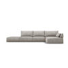 ECKSOFA rechts Kaelle aus Chenille-Stoff hellgrau 5 Sitzplätze - Hellgrau, Textil (171/364cm) - Micadoni