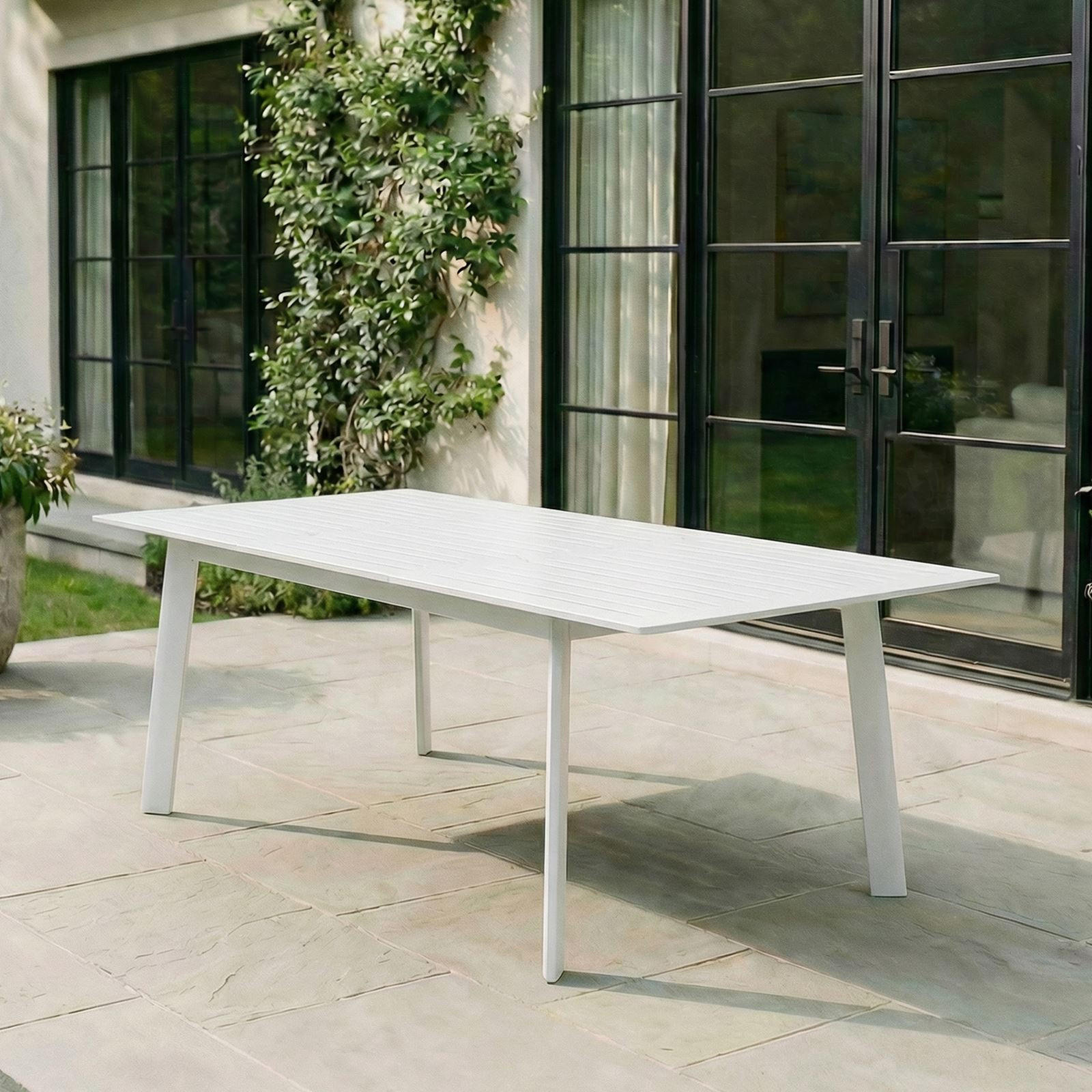 GARTENTISCH VERANO - Weiß, Metall (103/180/75cm) - IDIMEX