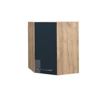 KÜCHENSCHRÄNKE Fame-Line Dunkelblau Hochglanz 57 cm - Honigeiche/Eiche Wotan, Holzwerkstoff (57/72/34.1cm) - Vicco