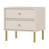 NACHTTISCH TORINO 51,8/50/40,8 cm Beige - Beige, Holzwerkstoff (51.8/50/40.8cm) - MASSENO