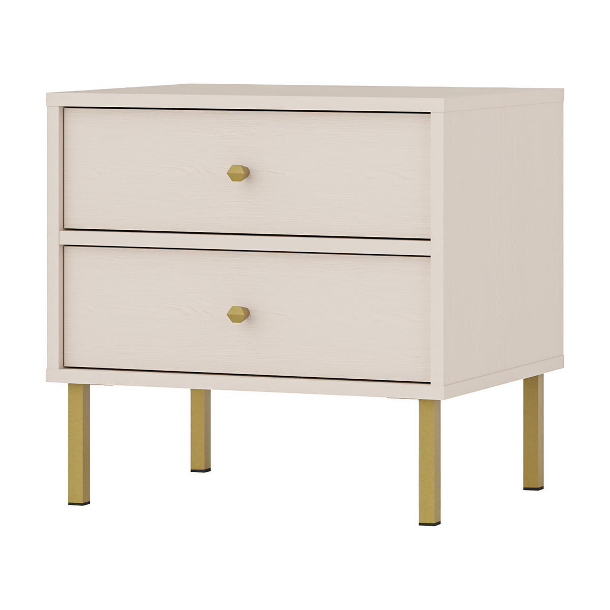 NACHTTISCH TORINO 51,8/50/40,8 cm Beige - Beige, Holzwerkstoff (51.8/50/40.8cm) - MASSENO