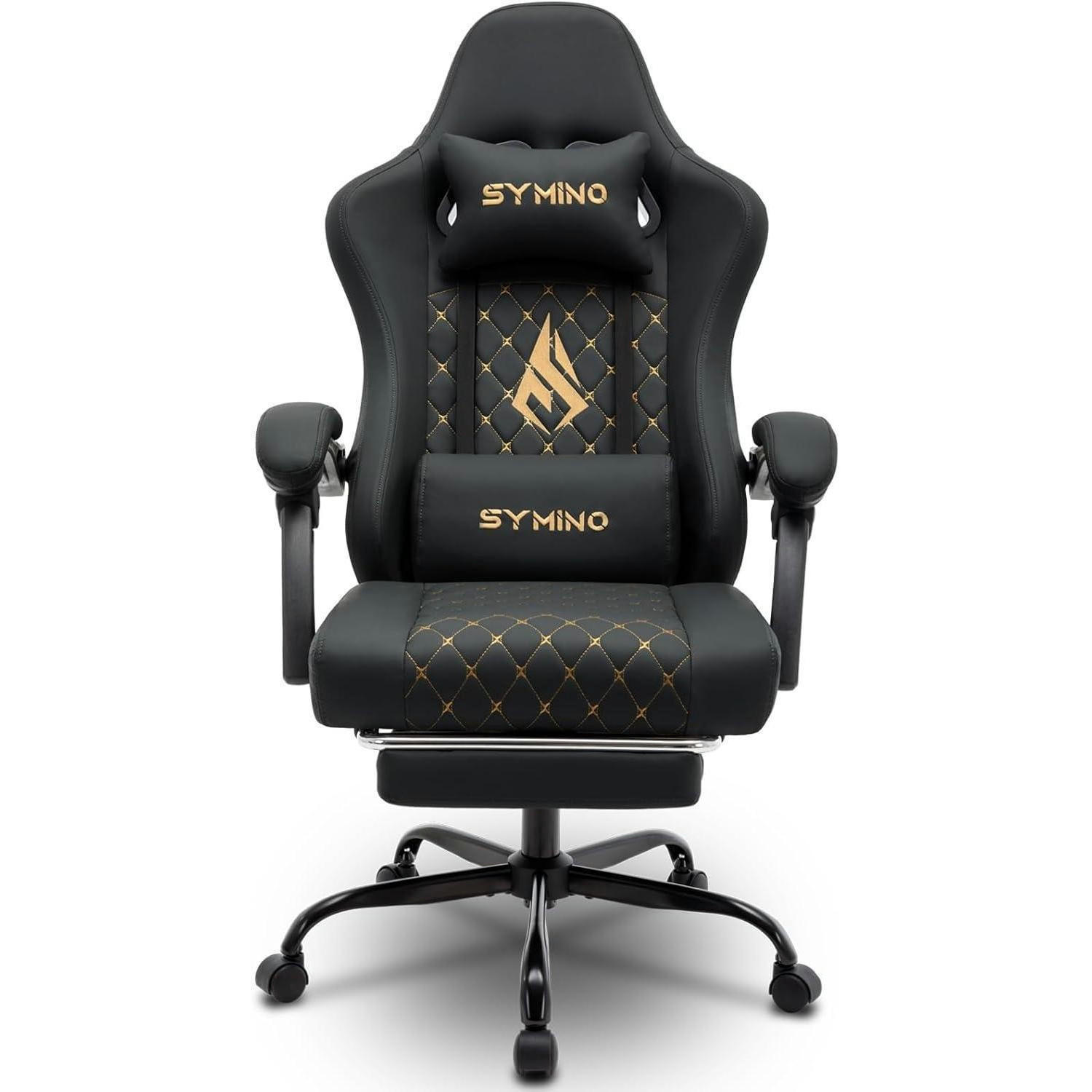 GAMING Stuhl im Racing Style aus Vintage PU Leder, mix - Schwarz, Kunststoff (57/25/85cm)