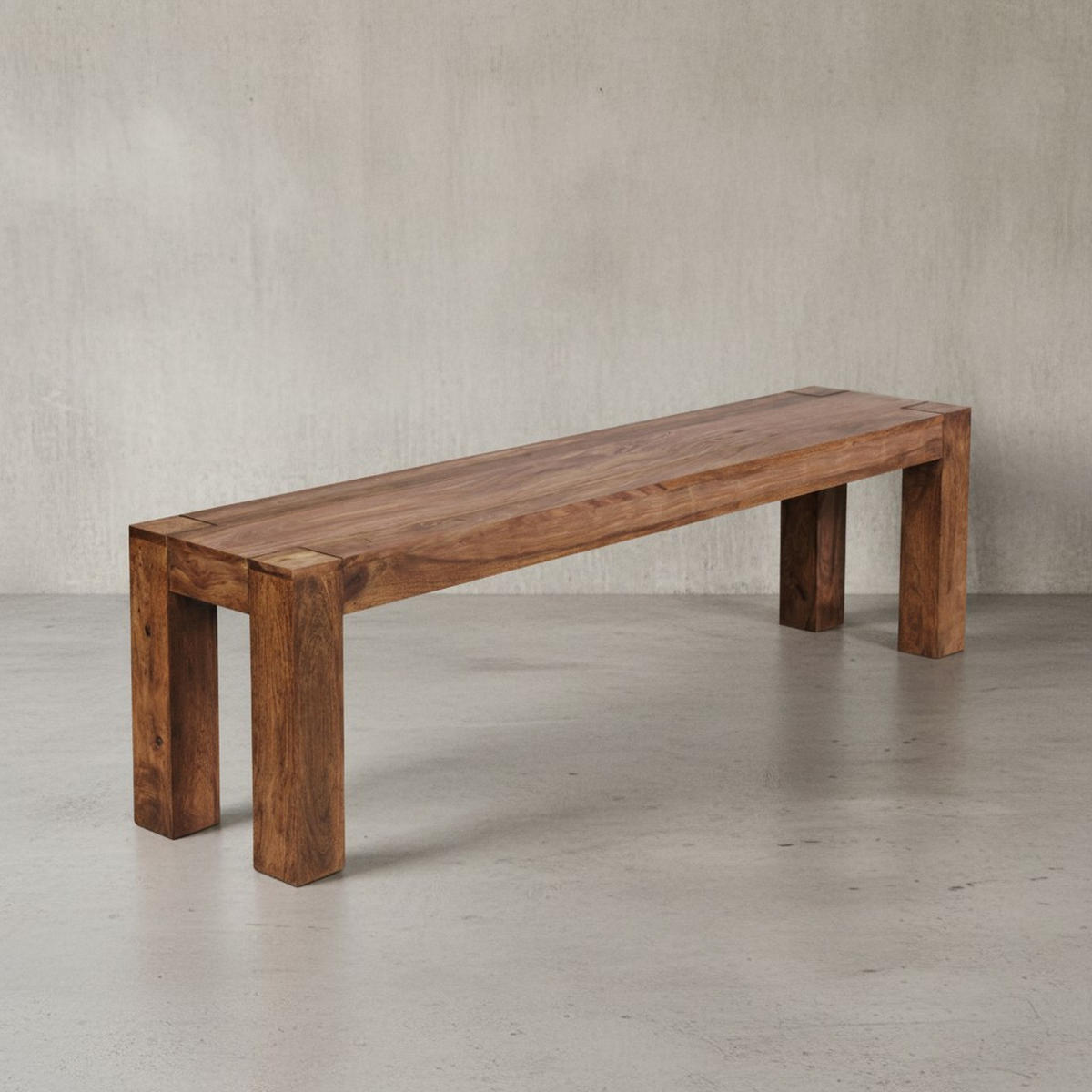 SITZBANK Massivholz Landhausstil handgefertigt, Braun 160x35x45 cm - Braun, Holz (160/45/35cm) - KADIMA DESIGN