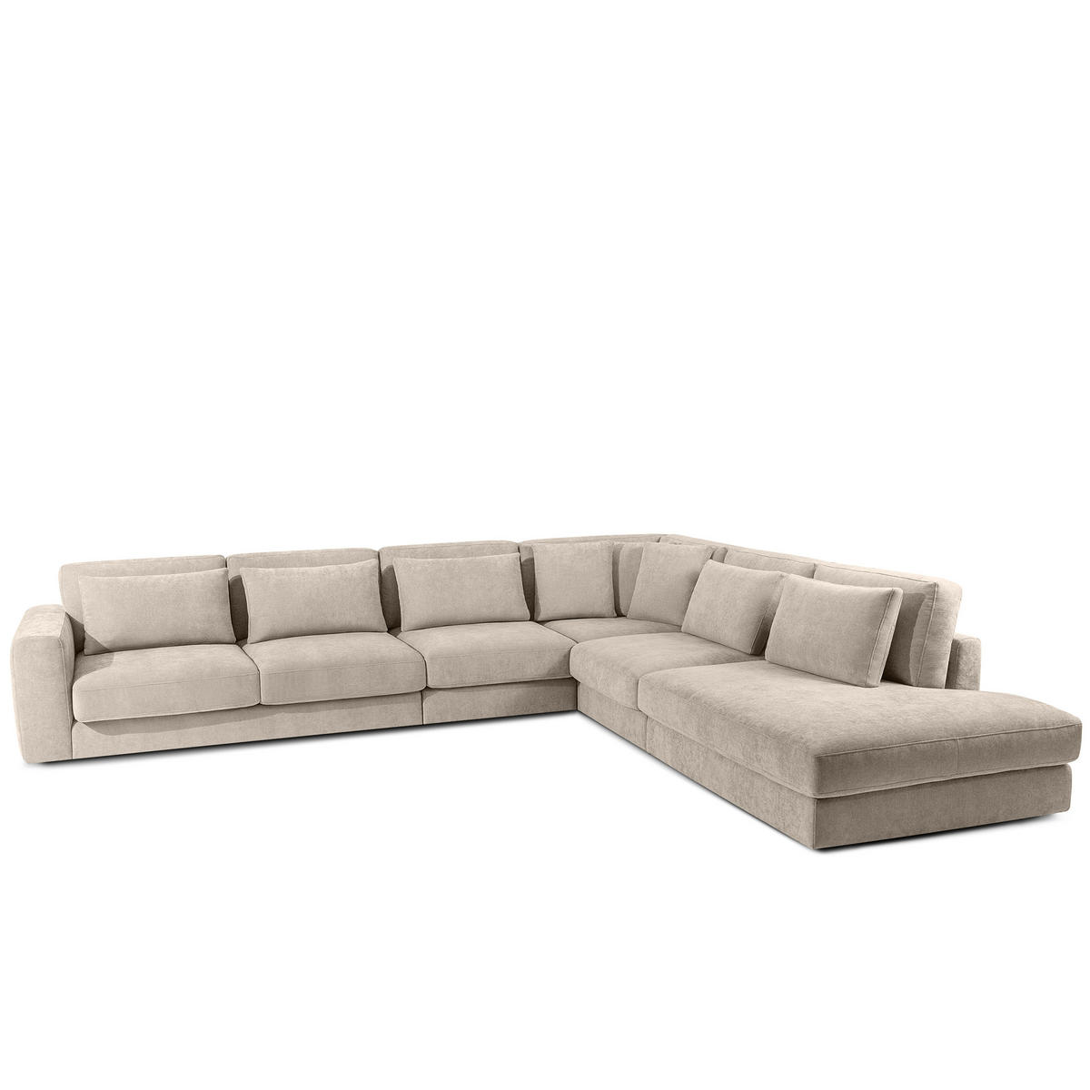 ECKSOFA XL rechts VERUS - Creme, Holz/Holzwerkstoff (377/328cm) - KONSIMO®