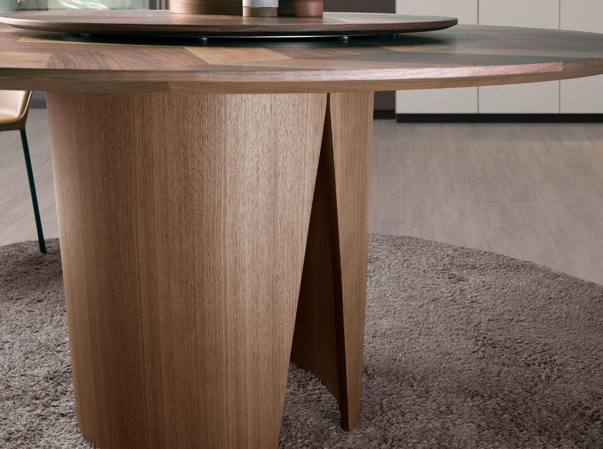 ESSTISCH Esstisch runde Walnuss Ø150/76 cm - Walnussfarben, Holz (150/150/76cm) - ANGEL CERDA