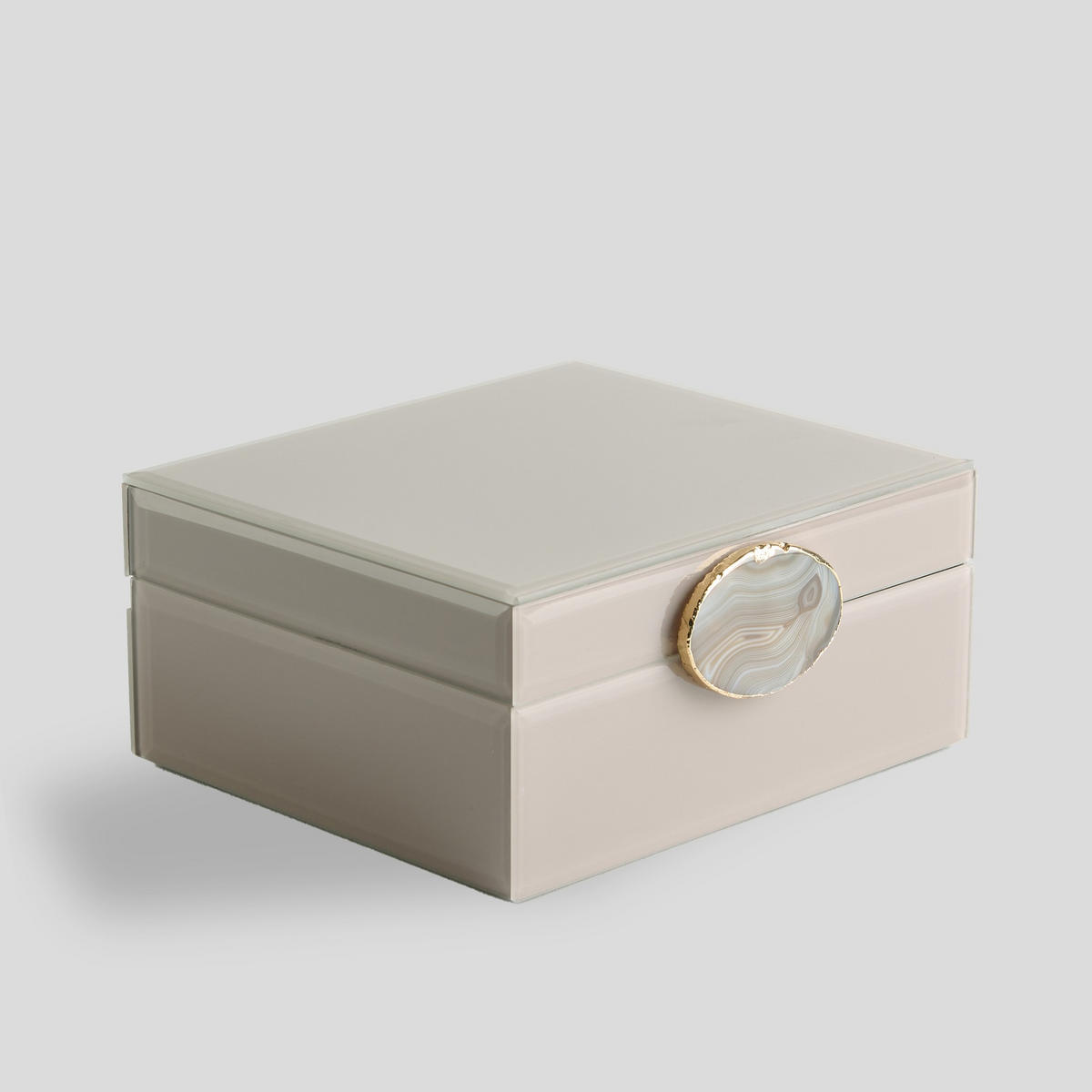 SCHMUCKKÄSTCHEN Dian - Beige, Glas (17/8/15cm) - home&you