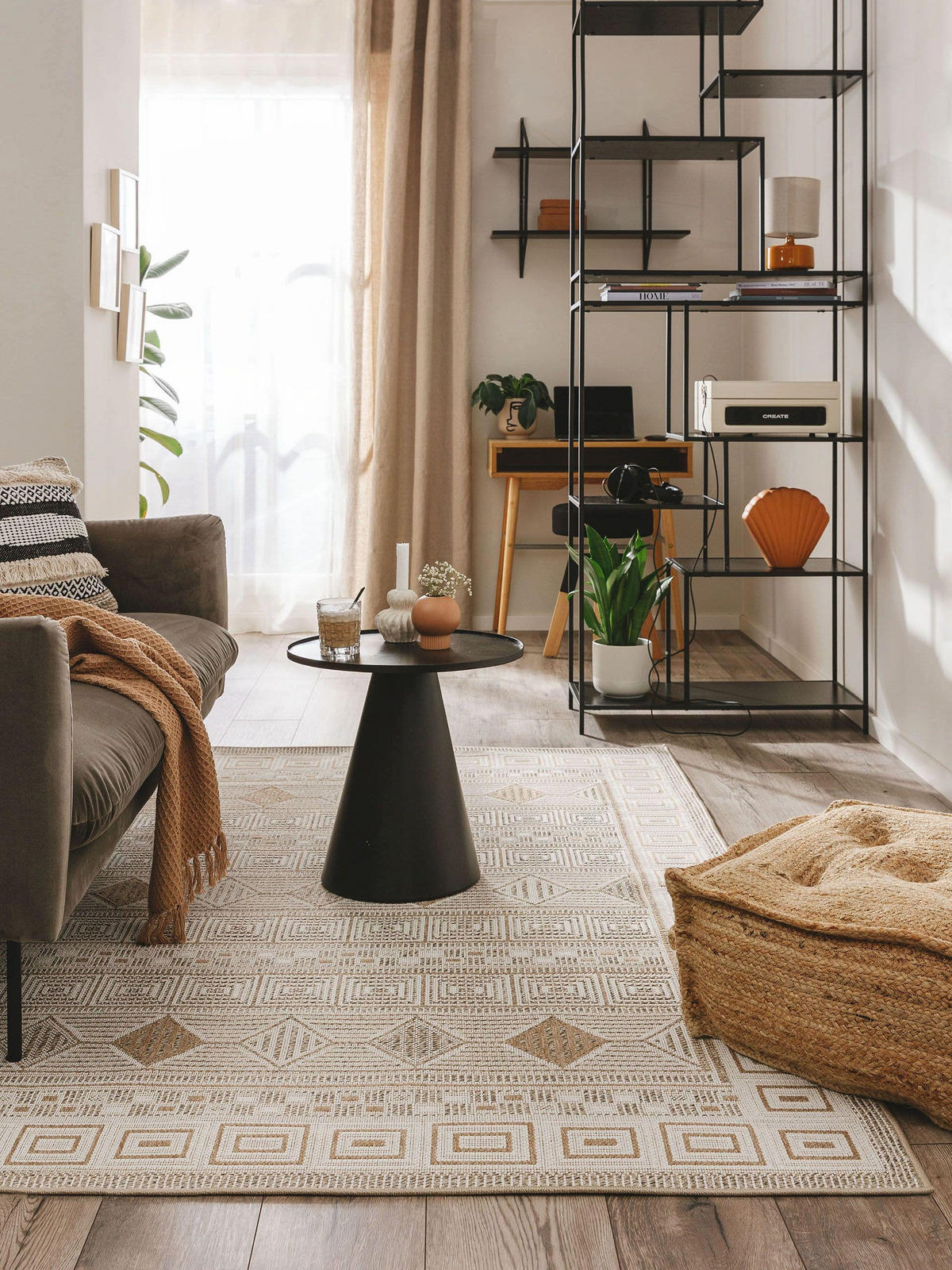 OUTDOORTEPPICH Andora Cream/Beige 80x150 cm - Creme, Textil (80/150cm) - benuta Pop