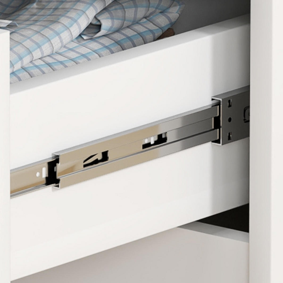KOMMODE 60/40/85 cm aus Holzwerkstoff mit 4 Schubladen in Hochglanz Weiß - Weiß, Holzwerkstoff (60/85/40cm) - Modenvie