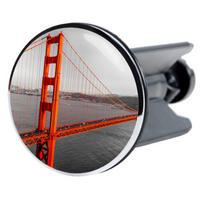 WASCHBECKENSTÖPSEL San Francisco - Grau, Kunststoff/Metall (4/7/7cm) - Sanilo