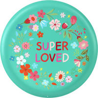 DEKOTELLER & -TABLETTS Super Loved 26/26/1,5 cm - Grün, Metall (26/1.5cm) - FURNARO