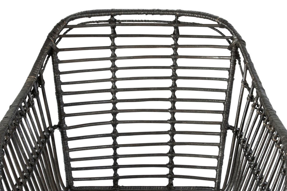 ESSZIMMERSTUHL ANTALYA - Schwarz, Naturmaterialien/Metall (43/82/40cm) - SAM