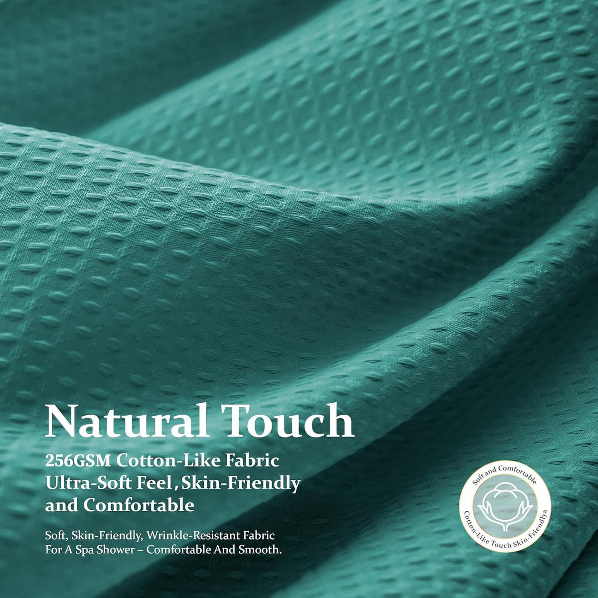DUSCHVORHANG 180 cm x 180 cm Seegrasgrün - Waldgrün, Textil (180/180cm) - Vallsero