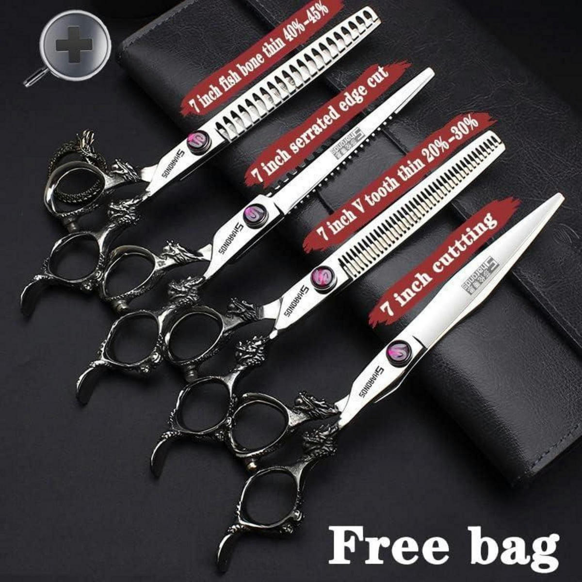 FRISEURSCHEREN Set 4-teilig Edelstahl 16.5 cm - Silberfarben, Metall (6/1/17.7cm)