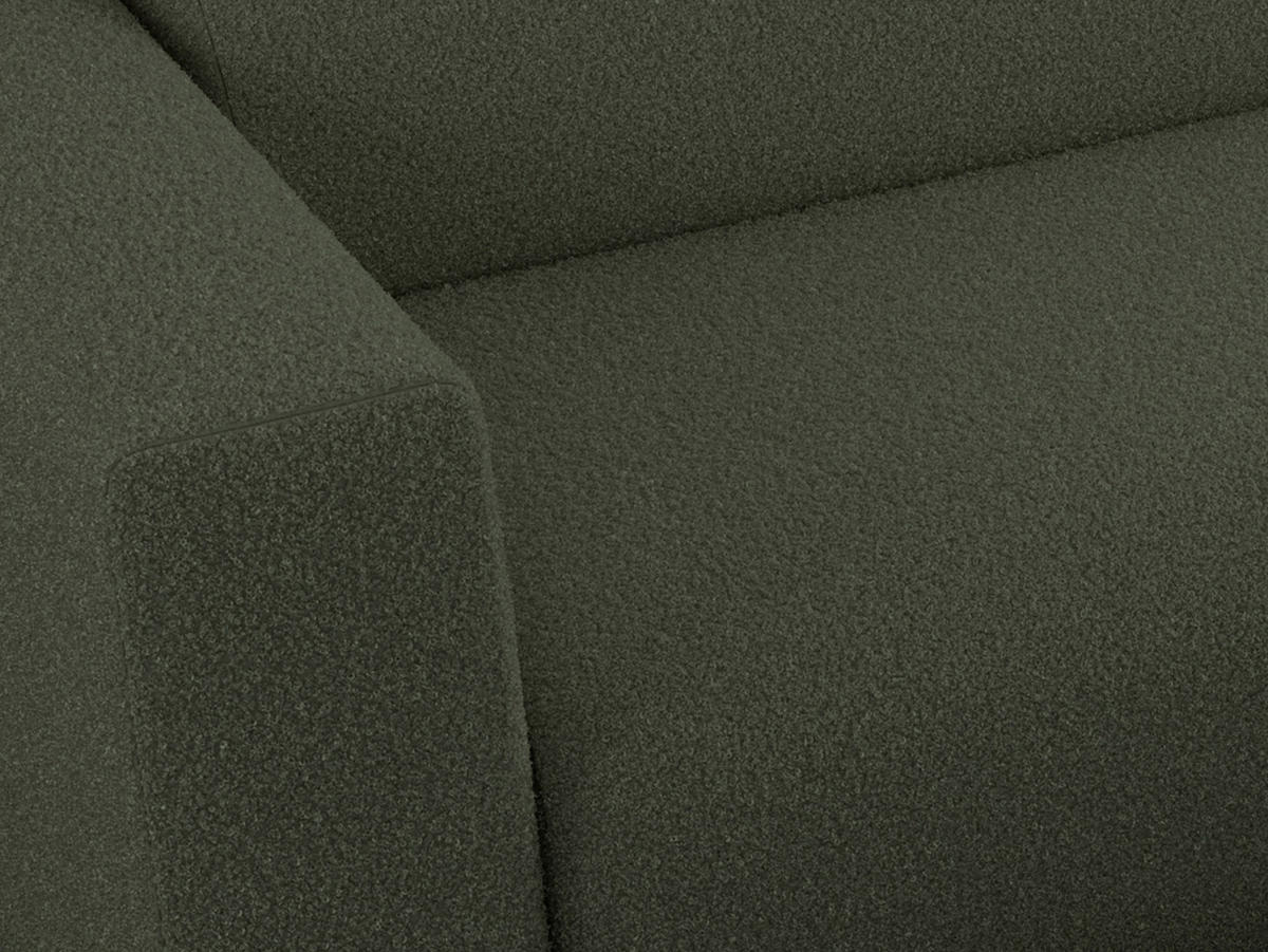 ECKSOFA PASADENA Grün Bouclé - Rechts Seite - Schwarz/Grün, Kunststoff/Textil (180/288cm) - MKS