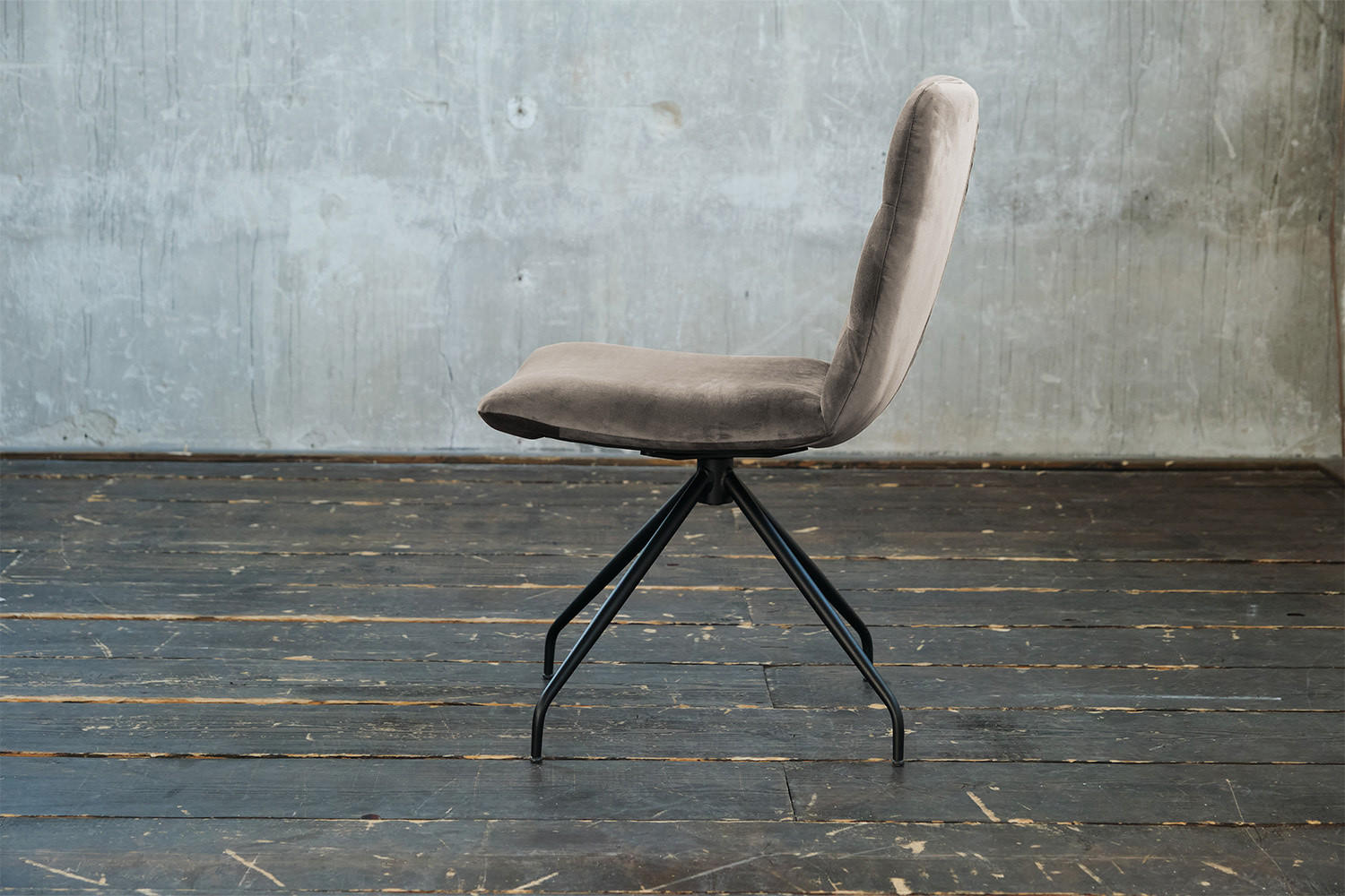 DREHSTUHL NEW CHARME Grau Velvet - Hellgrau/Grau, Textil (52/87/66cm) - KAWOLA