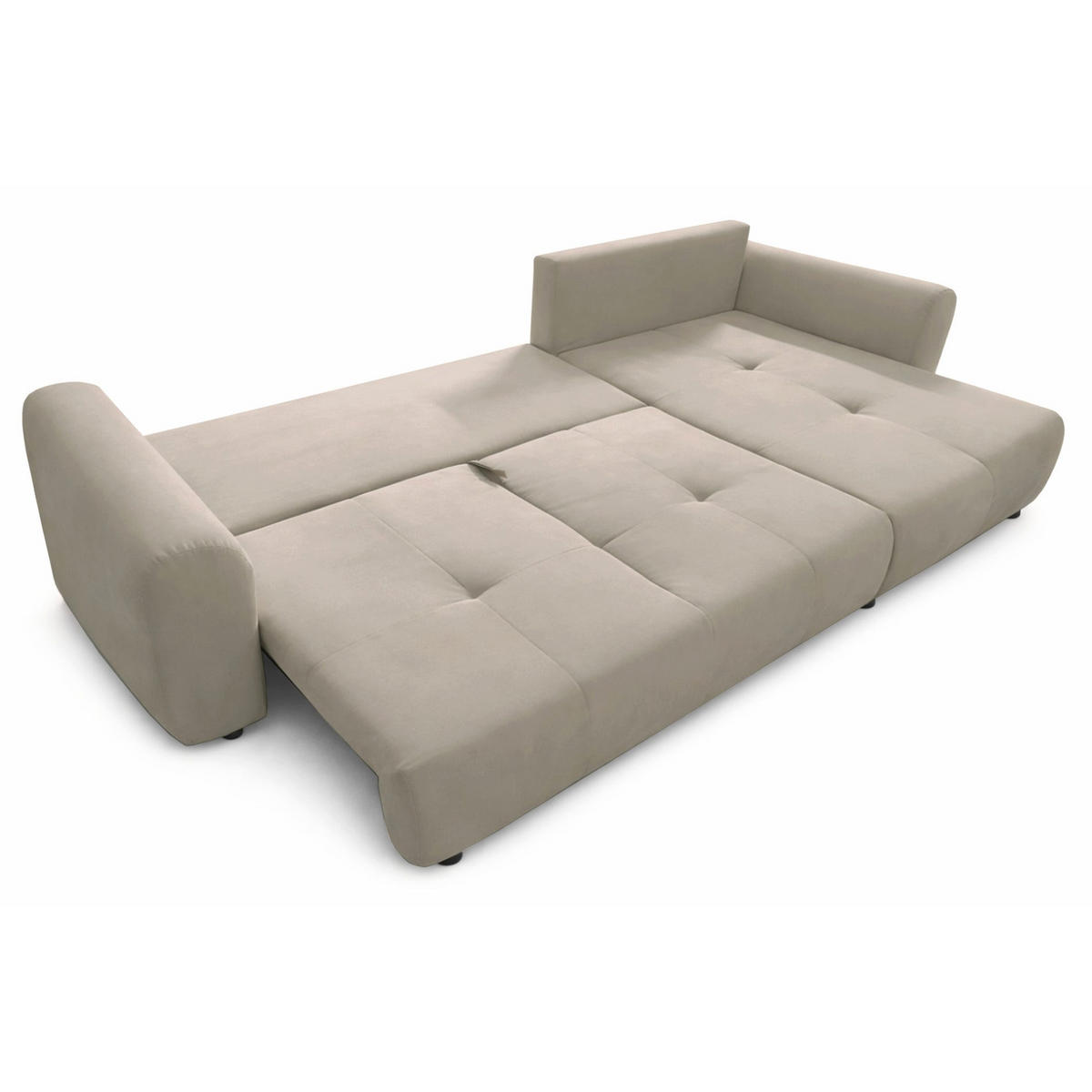ROHOVÁ POHOVKA Olido Béžový Velur - černá/béžová, textil/plast (279/150cm) - Selsey
