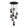 GALERIELEUCHTE Velo 8-flammig Rauch Ø 18/20/25cm - Anthrazit/Schwarz, Glas (25/25/27cm) - s.luce
