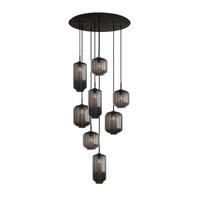 GALERIELEUCHTE Velo 8-flammig Rauch Ø 18/20/25cm - Anthrazit/Schwarz, Glas (25/25/27cm) - s.luce