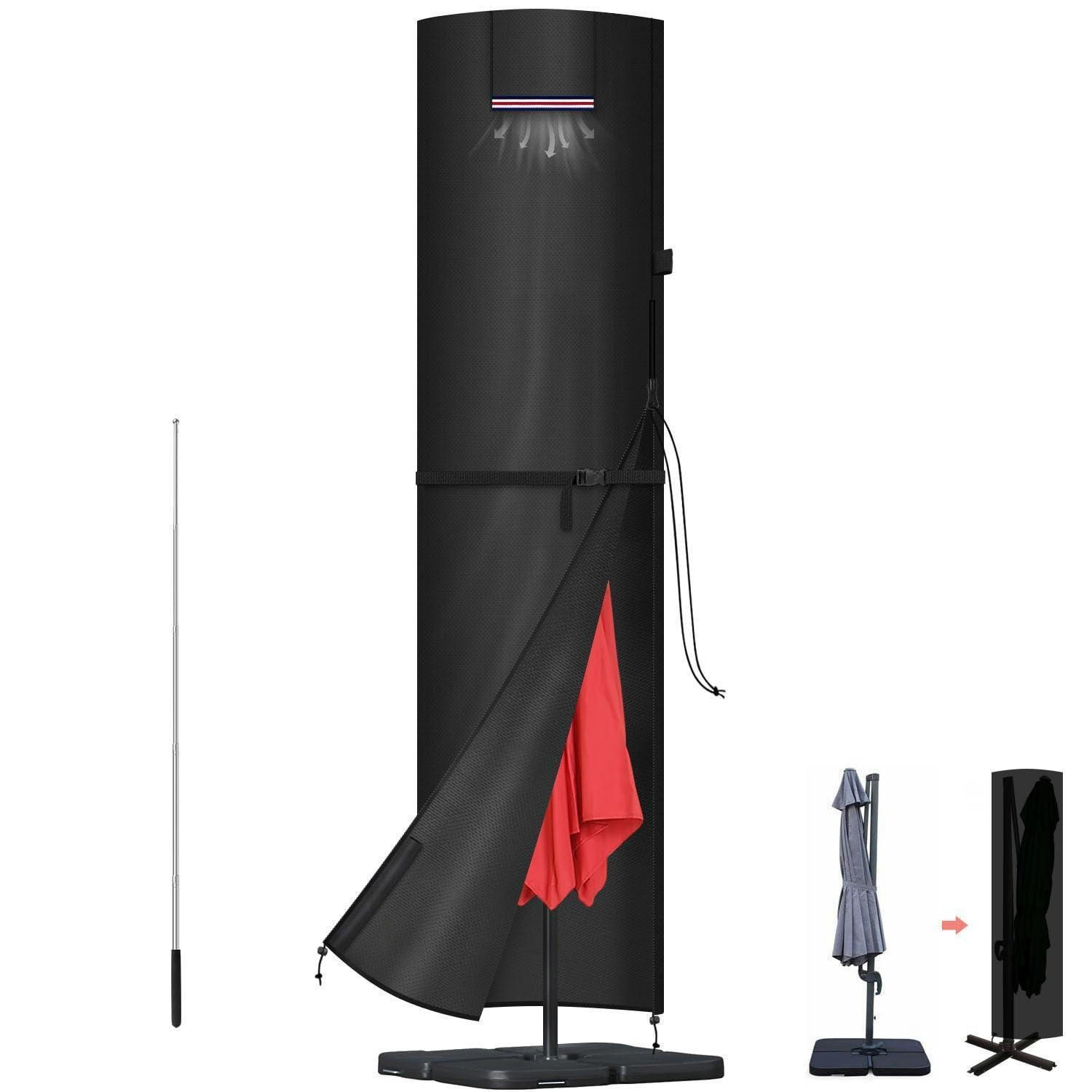 AMPELSCHIRM Schutzhülle Wasserdicht 260 cm - Schwarz, Kunststoff (1/1/1cm)